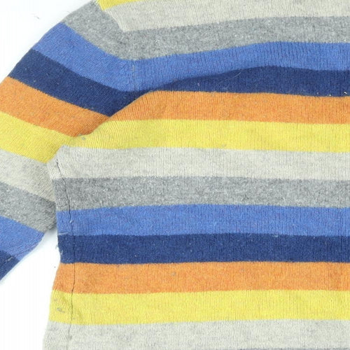 Seasalt Womens Multicoloured Round Neck Striped Wool Pullover Jumper Size 12