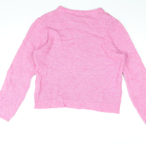 Vanessa Alexandra Womens Pink Round Neck Wool Pullover Jumper Size XL