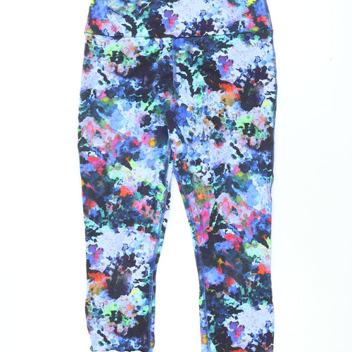 Bamboo Clothing Womens Blue Geometric Bamboo Pedal Pusher Leggings Size 12 L21 in Regular Pullover