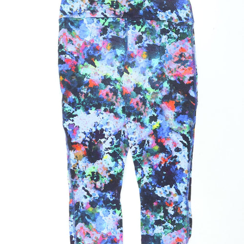 Bamboo Clothing Womens Blue Geometric Bamboo Pedal Pusher Leggings Size 12 L21 in Regular Pullover