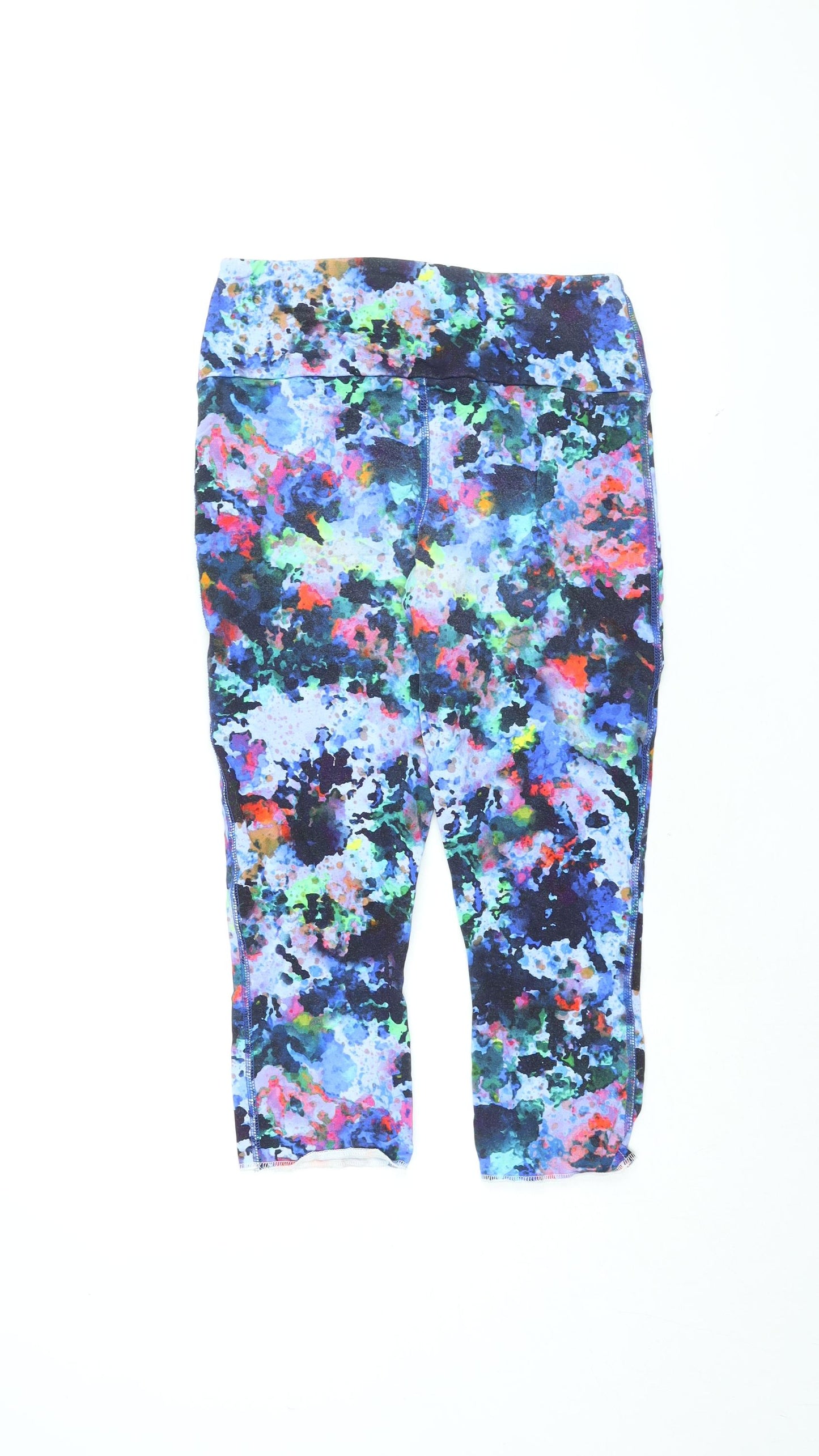 Bamboo Clothing Womens Blue Geometric Bamboo Pedal Pusher Leggings Size 12 L21 in Regular Pullover