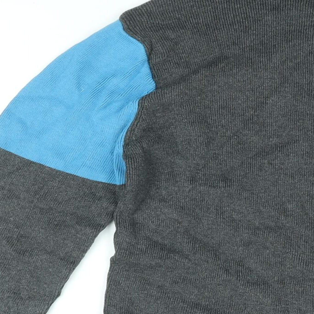 Gap Mens Grey Cotton T-Shirt Size XL Roll Neck