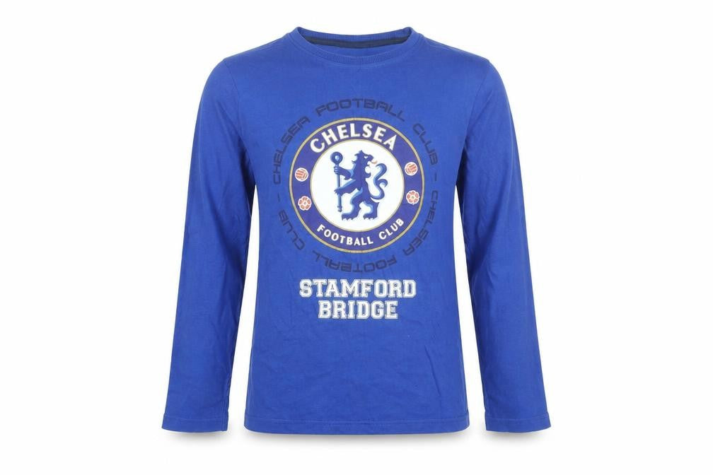 Chelsea FC Boys Blue Cotton Basic T-Shirt Size 9-10 Years Round Neck Pullover - Chelsea Football Club