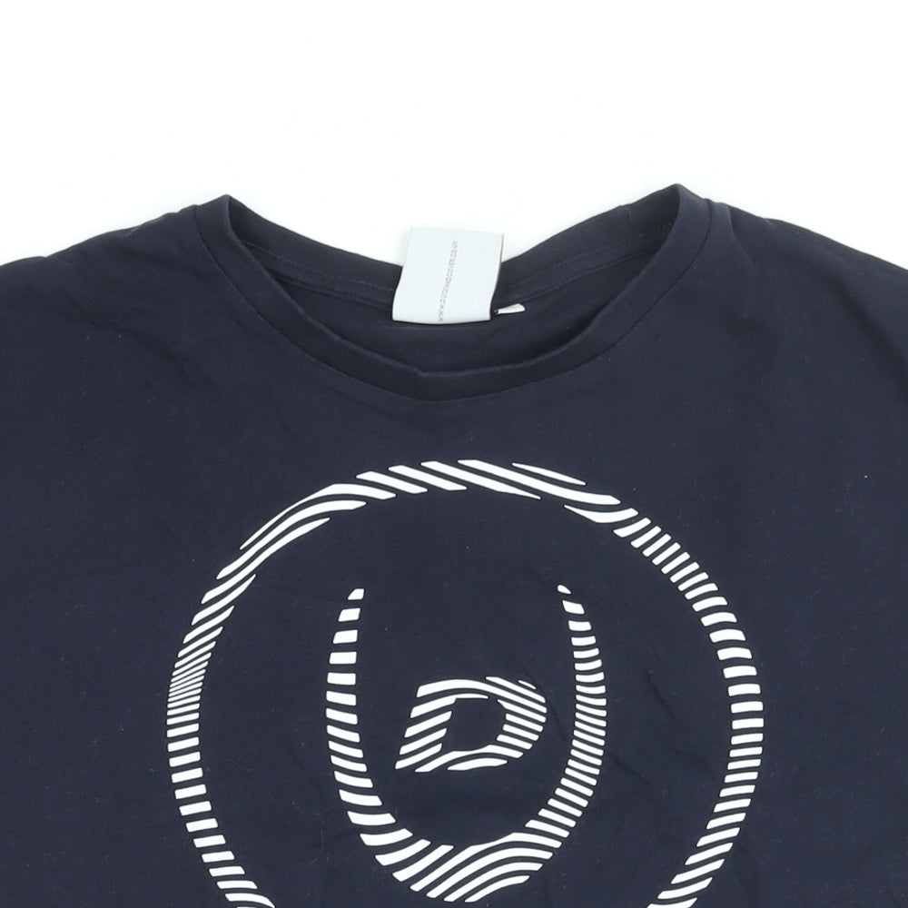 Duck and Cover Mens Blue Cotton T-Shirt Size M Round Neck - Duck and Cover