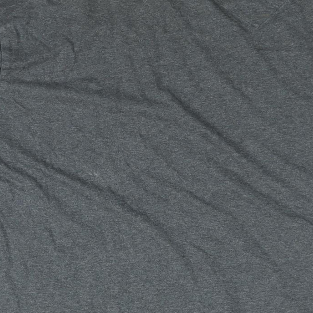 Tommy Hilfiger Mens Grey Cotton T-Shirt Size L V-Neck