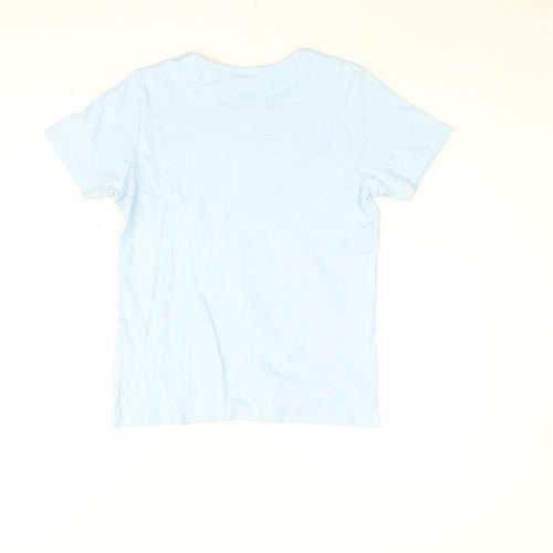 Isle Womens Blue Cotton Basic T-Shirt Size 10 Round Neck - Size 10-12