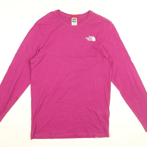 The North Face Mens Purple Cotton T-Shirt Size S Round Neck - The North Face Print