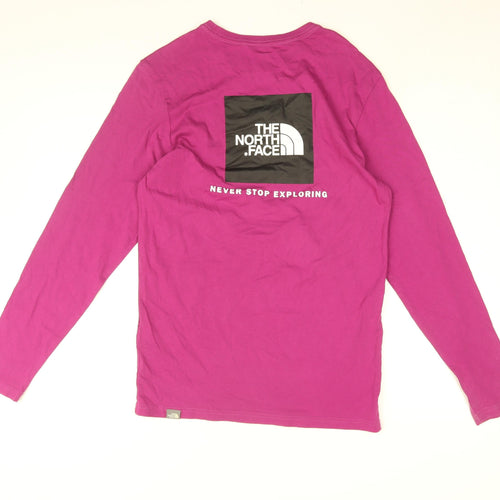 The North Face Mens Purple Cotton T-Shirt Size S Round Neck - The North Face Print