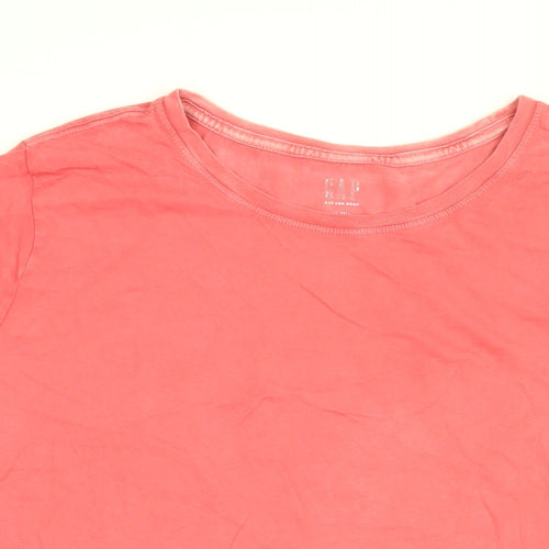 Gap Mens Red Cotton T-Shirt Size XL Round Neck