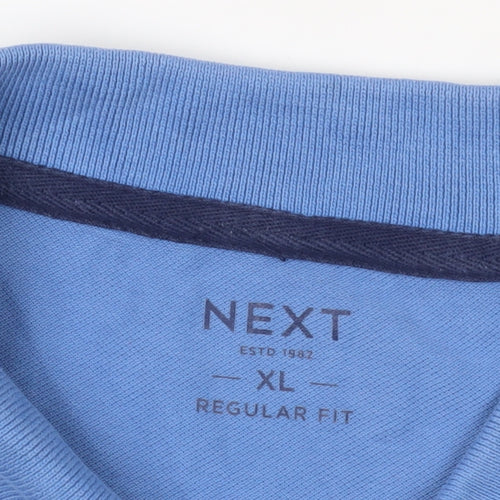 Next Blue Regular Fit Men's Polo Shirt XL Cotton