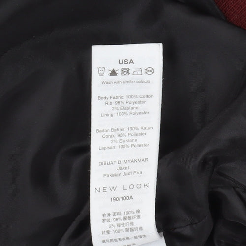 New Look Red Bomber Jacket XL - Casual Stylish Zip