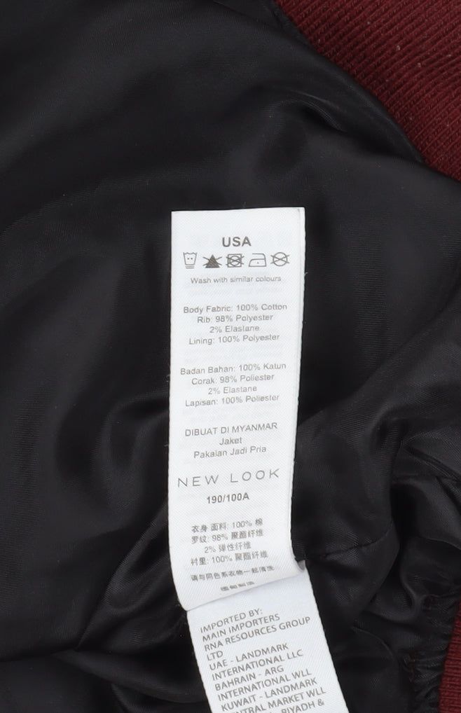 New Look Red Bomber Jacket XL - Casual Stylish Zip