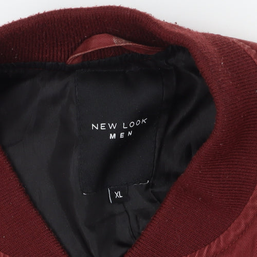 New Look Red Bomber Jacket XL - Casual Stylish Zip