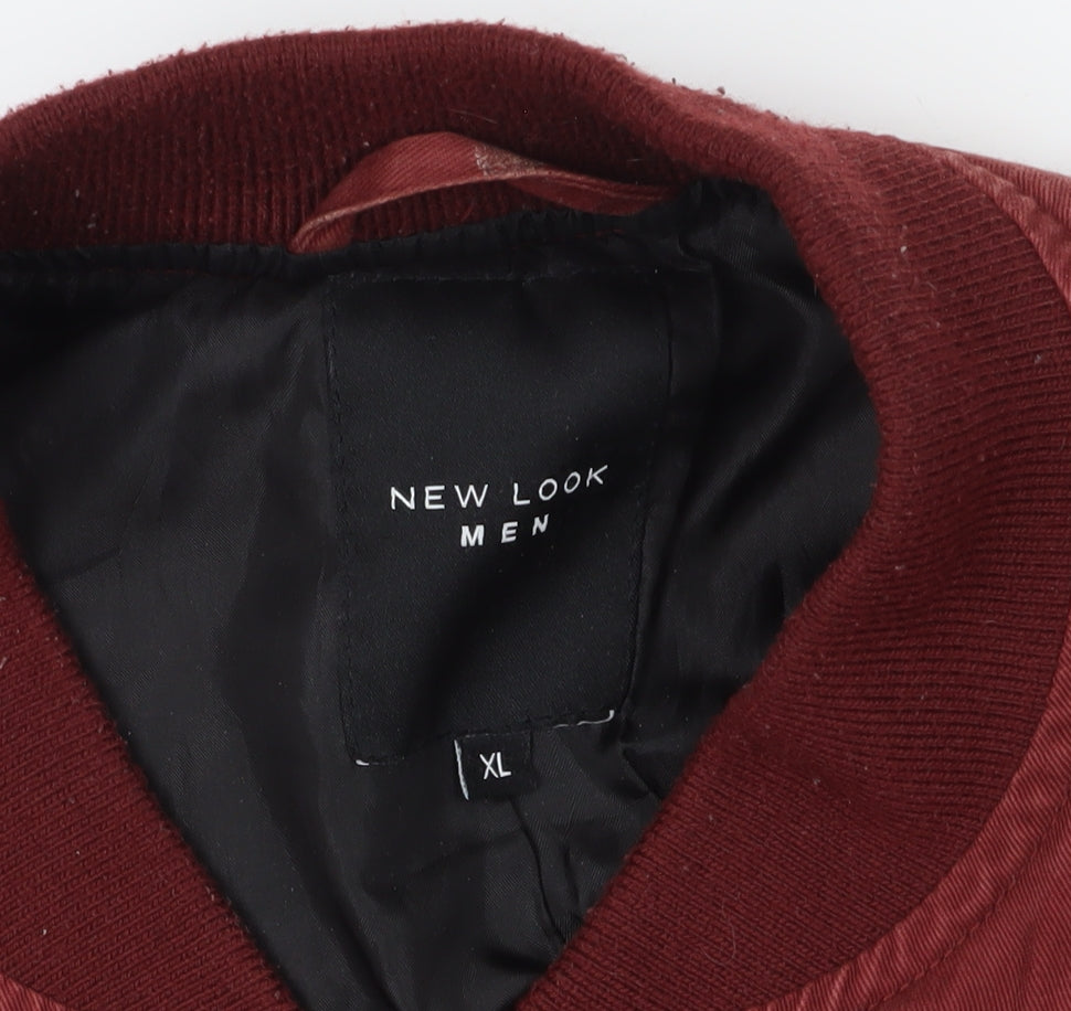 New Look Red Bomber Jacket XL - Casual Stylish Zip