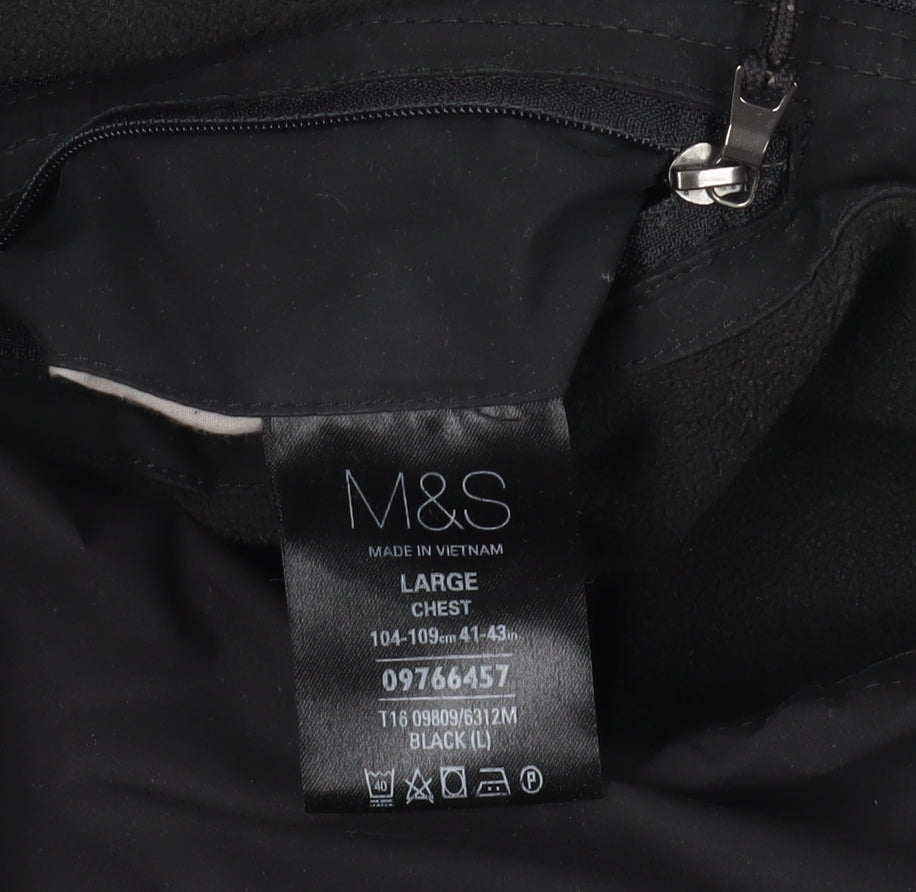 Marks and Spencer Black Jacket - L, Windbreaker