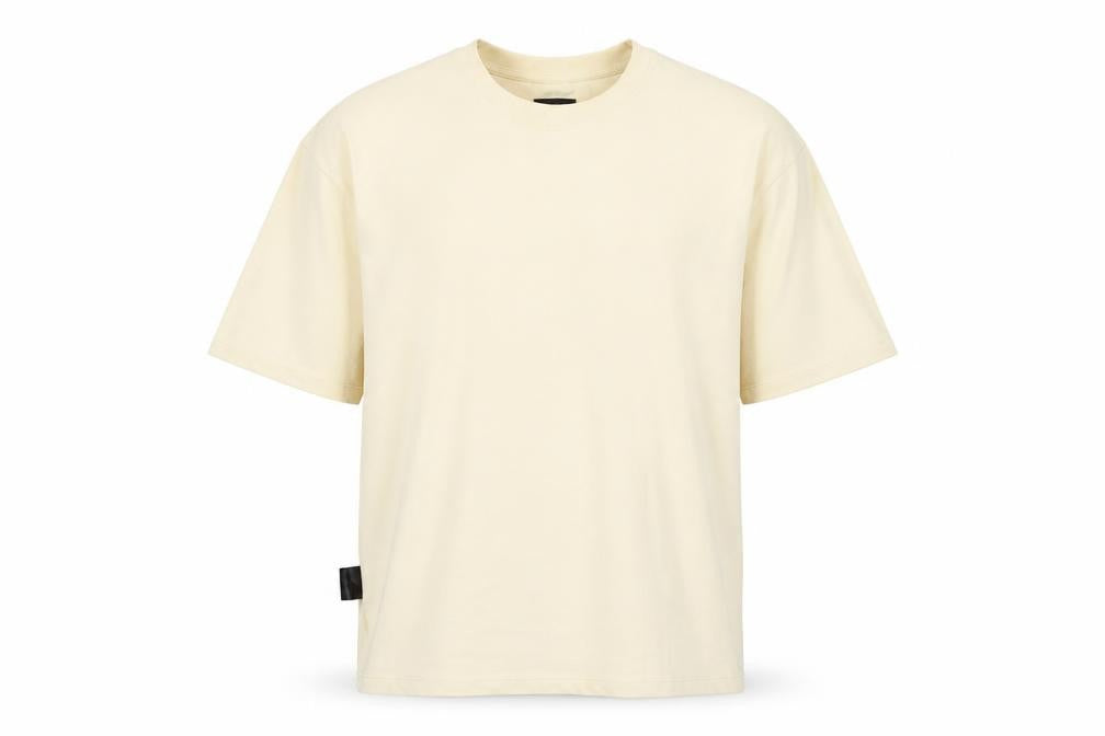 Front view of Fear of God Beige Medium T-Shirt