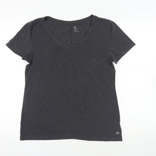 GapFit Grey V-Neck Active T-Shirt Size S