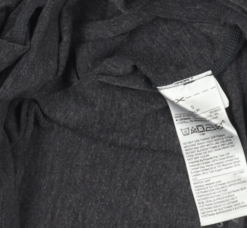 GapFit Grey V-Neck Active T-Shirt Size S