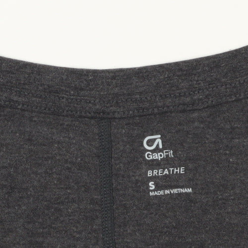 GapFit Grey V-Neck Active T-Shirt Size S