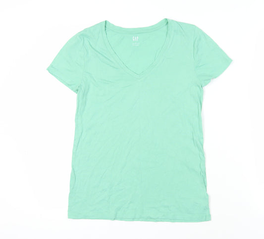 Gap Green Short Sleeve V-Neck T-Shirt, Size S