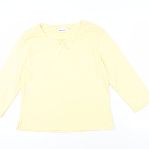 Damart Yellow 3/4 Sleeve Blouse - Size 16