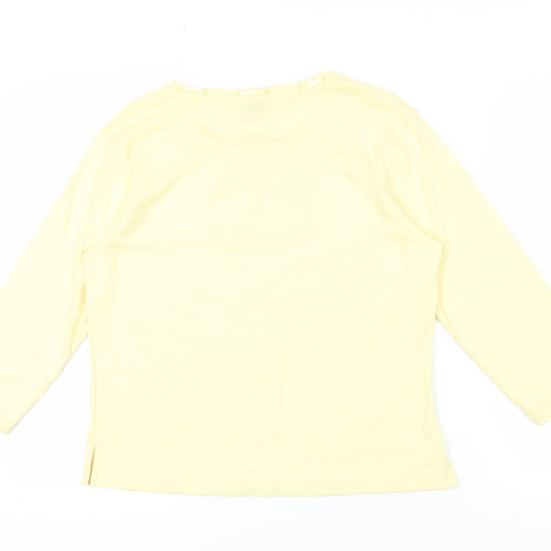 Damart Yellow 3/4 Sleeve Blouse - Size 16