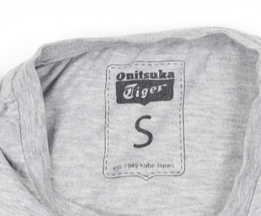 Onitsuka Tiger Grey T-Shirt, S, Casual Style