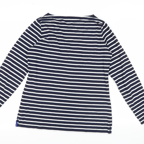 Boden Striped Blue White Long Sleeve T-Shirt UK 14