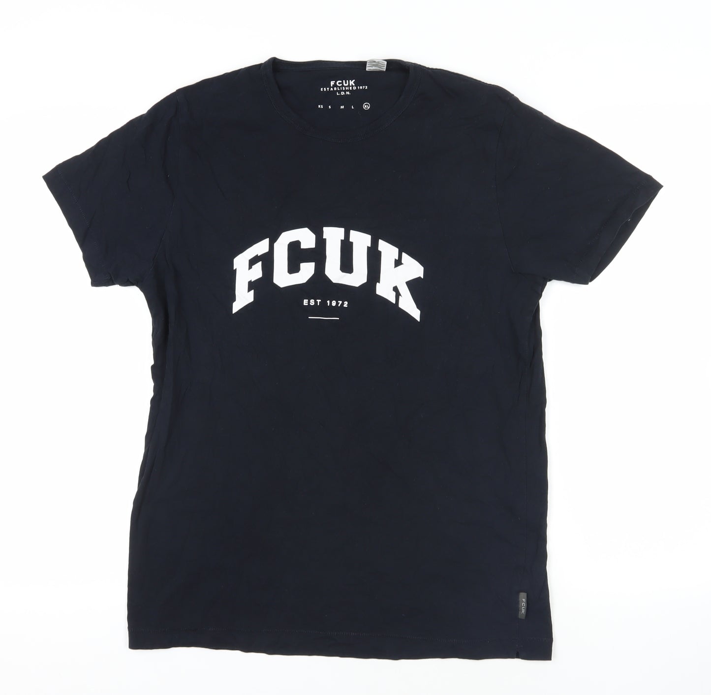 FCUK Black XL Men's Logo T-Shirt