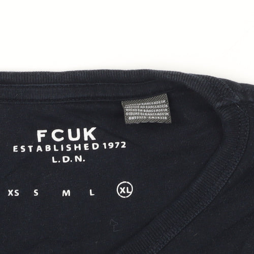 FCUK Black XL Men's Logo T-Shirt