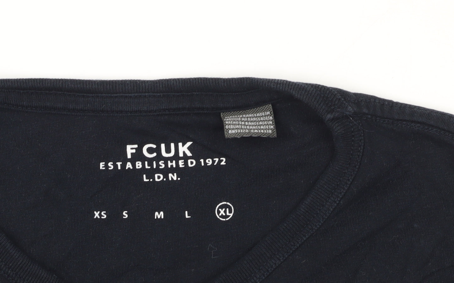 FCUK Black XL Men's Logo T-Shirt