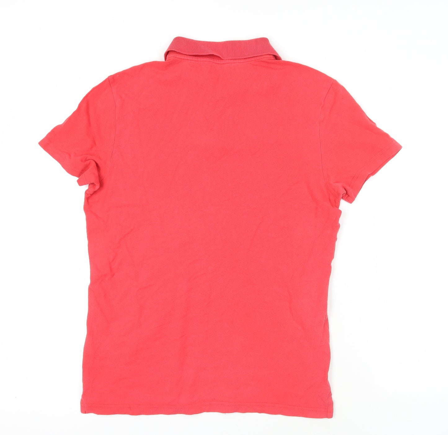 Hollister Red Men's Polo Shirt - Size S - Casual Classic