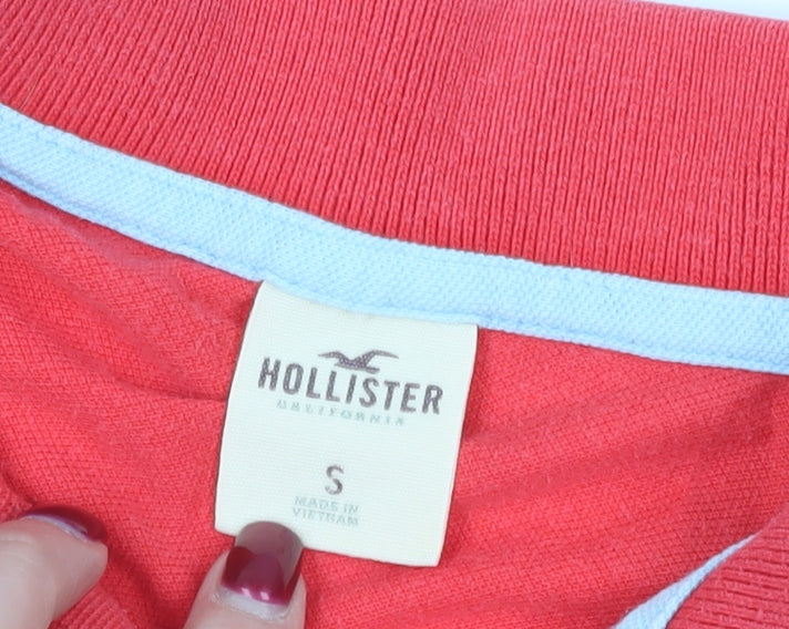 Hollister Red Men's Polo Shirt - Size S - Casual Classic