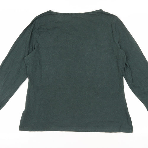 Seasalt Green Long Sleeve Boat Neck T-Shirt Size 18