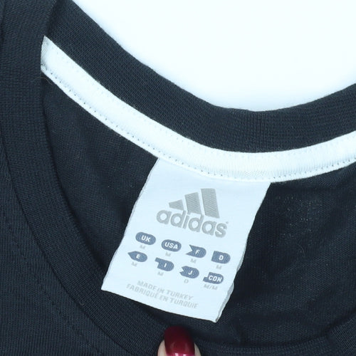 adidas Black Graphic Print Men's T-Shirt, Size M