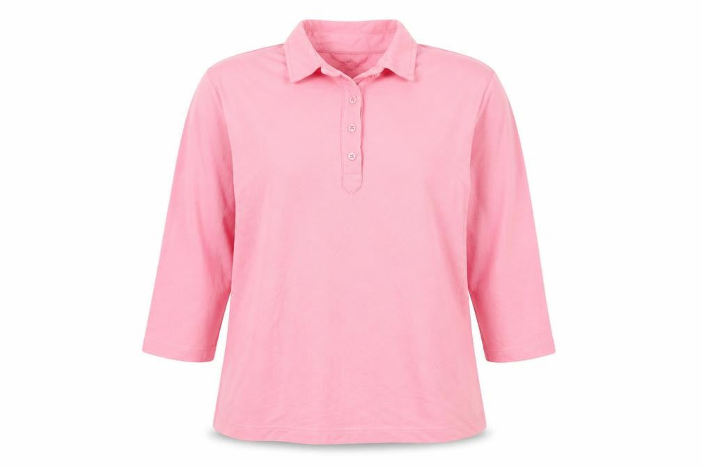 Front view of Rowland's Pink Polo Shirt L