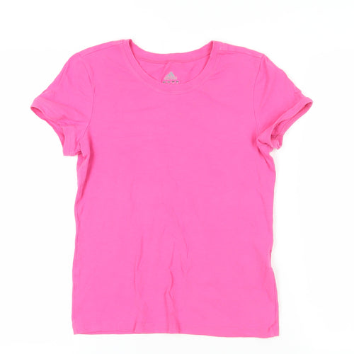 adidas Pink Crew Neck Short Sleeve T-Shirt
