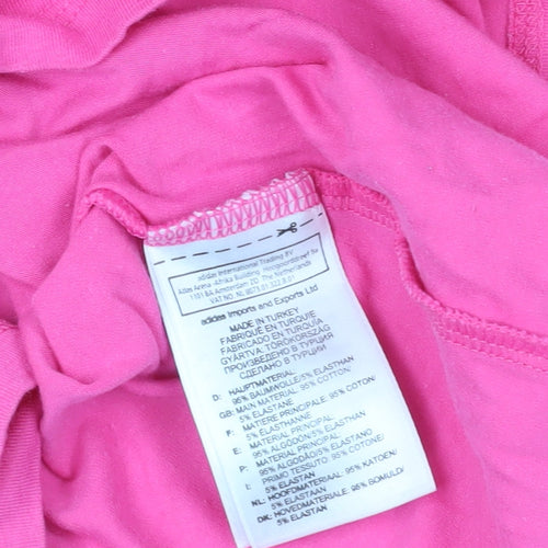 adidas Pink Crew Neck Short Sleeve T-Shirt