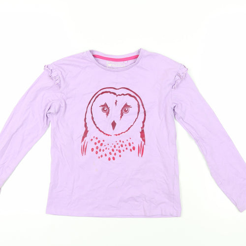 Mountain Warehouse Purple Owl Graphic Long Sleeve T-Shirt 9-10Y