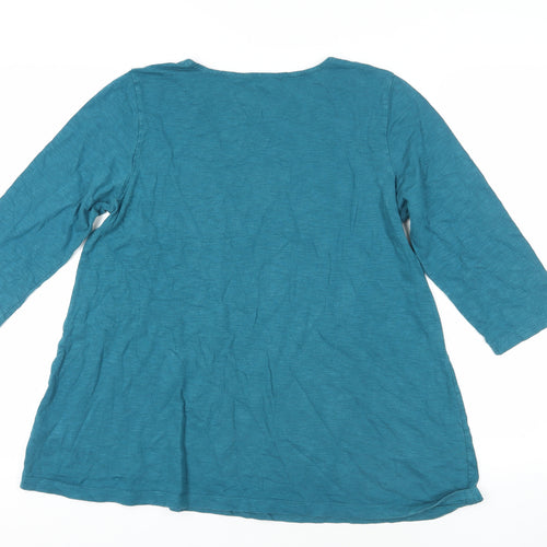 Seasalt Blue Cotton Tunic, Size 14, Casual Style