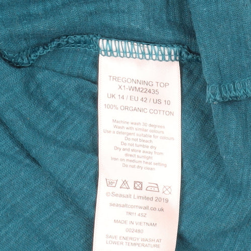 Seasalt Blue Cotton Tunic, Size 14, Casual Style