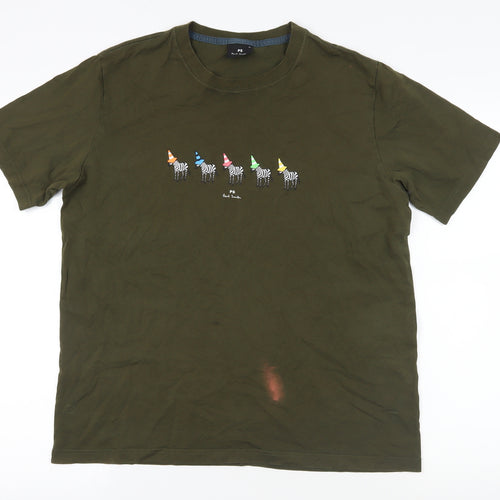 Paul Smith Green Zebra Graphic Tee XL