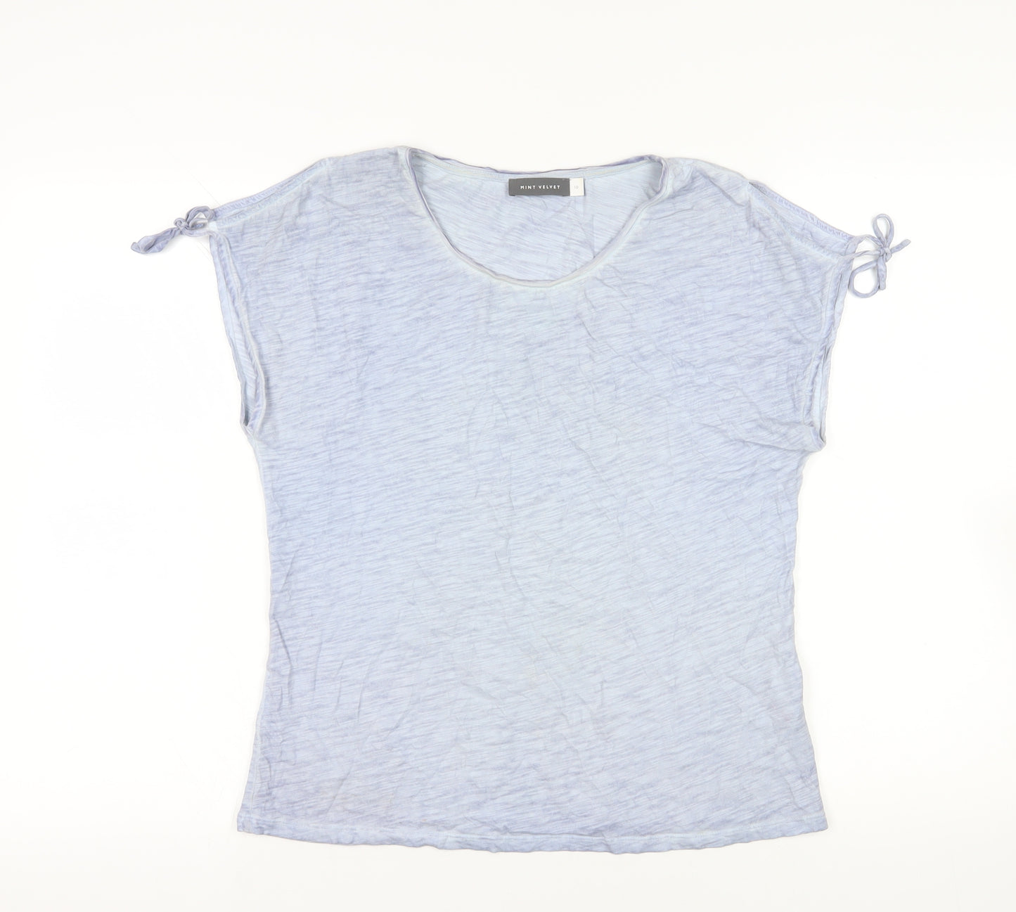Mint Velvet Blue Cap Sleeve T-Shirt Size 10