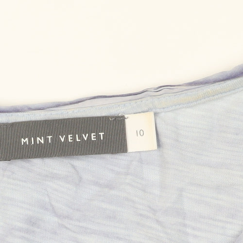 Mint Velvet Blue Cap Sleeve T-Shirt Size 10