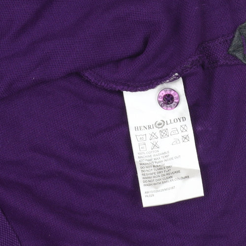 Henri Lloyd Purple Men's Polo Shirt Size 12 Cotton