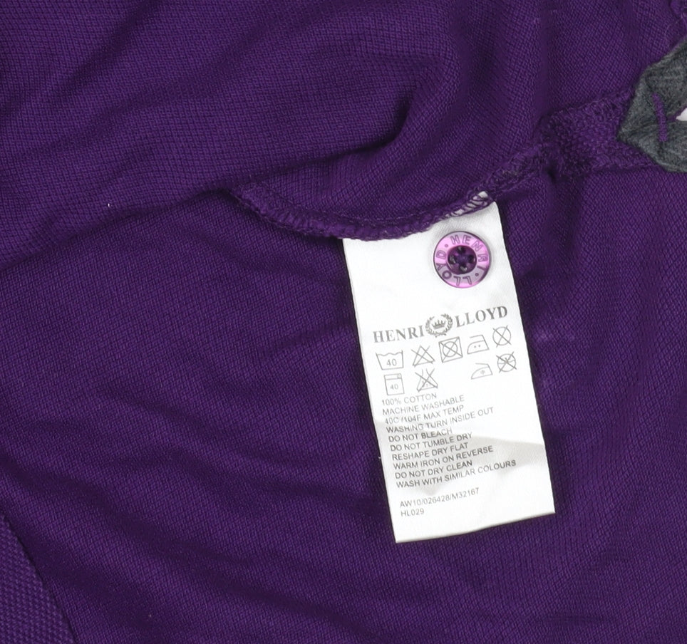 Henri Lloyd Purple Men's Polo Shirt Size 12 Cotton