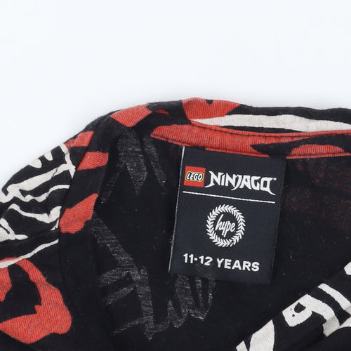 Hype Black Ninjago Graphic T-Shirt 11-12 Years