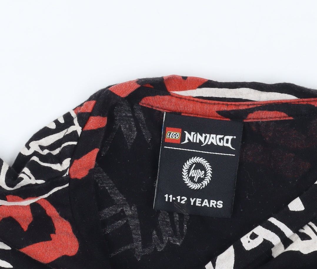 Hype Black Ninjago Graphic T-Shirt 11-12 Years