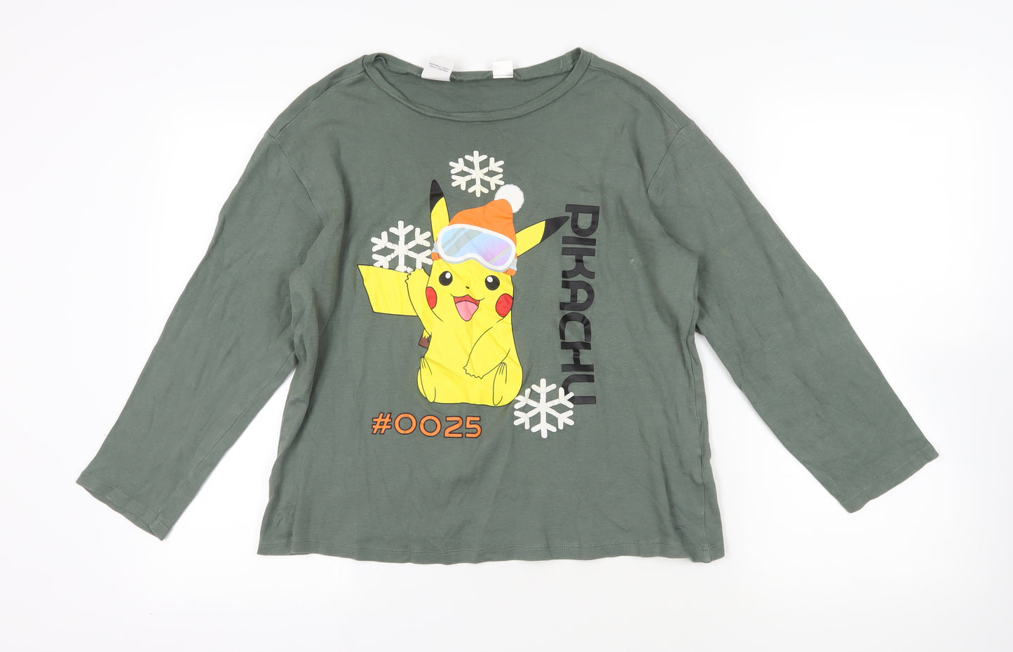 Pokémon Green Pikachu Long Sleeve T-Shirt - Size 14