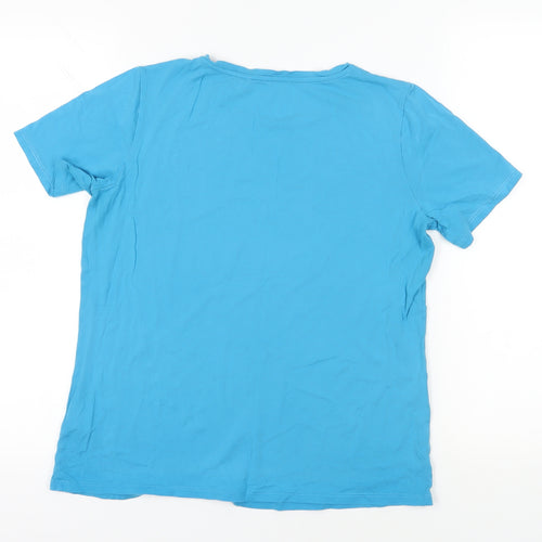 Eden Blue T-Shirt, Medium, Casual Unisex Summer Top